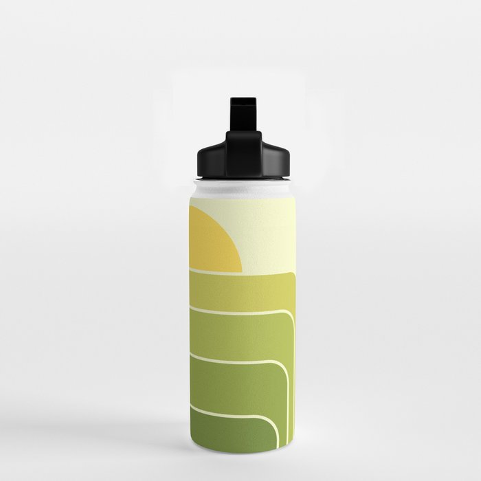 Retro Geometric Sun Set Design 432 Water Bottle Gallery Image 2
