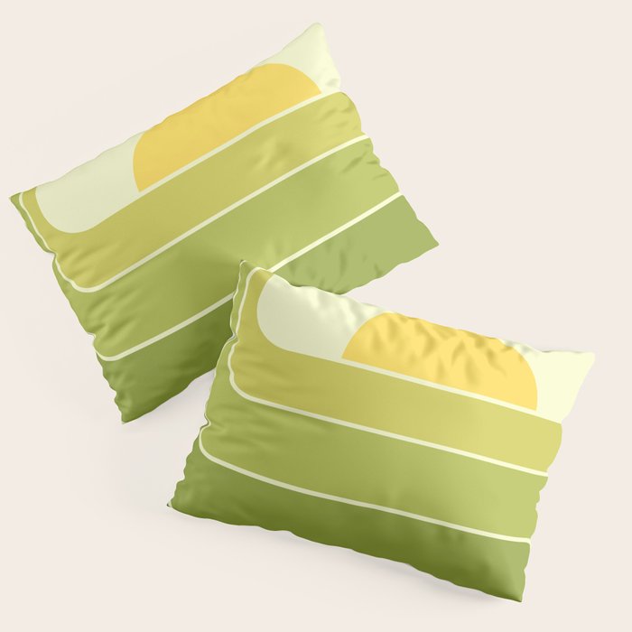 Retro Geometric Sun Set Design 432 Pillow Sham Gallery Image 1