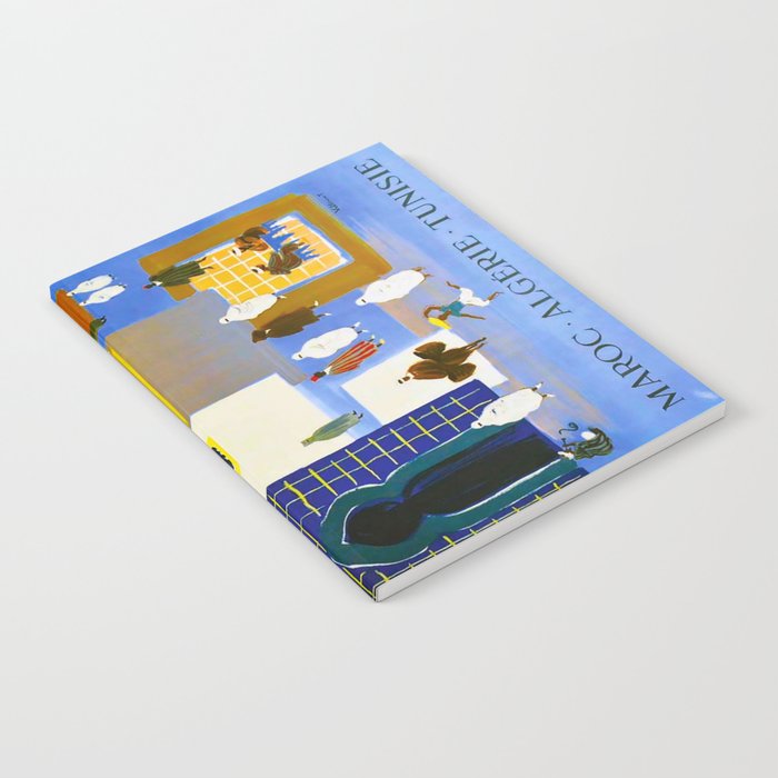 North Africa Tunisia Morocco Algeria Vintage Travel Poster Colorful Mid Century Commercial Advertisement Notebook Gallery Image 2