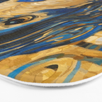 Cute Blue and Gold Klimt Dog Bath Mat Gallery Image 3