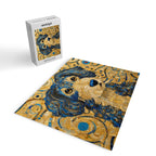 Cute Blue and Gold Klimt Dog Jigsaw Puzzle Gallery Image 2