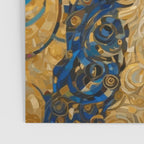Cute Blue and Gold Klimt Dog Poster Gallery Image 3