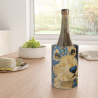 Cute Blue and Gold Klimt Dog Wine Chiller Gallery Image 4