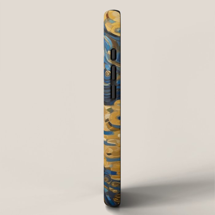 Cute Blue and Gold Klimt Dog iPhone Case Gallery Image 2