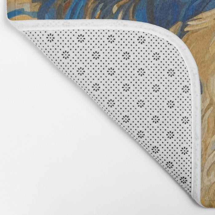 Cute Blue and Gold Klimt Dog Bath Mat Gallery Image 2