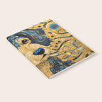 Cute Blue and Gold Klimt Dog Notebook Gallery Image 2