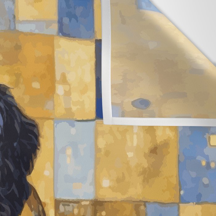 Klimt Dog with Colorful Shawl Wall Tapestry Gallery Image 3