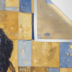Klimt Dog with Colorful Shawl Wall Tapestry Gallery Image 3