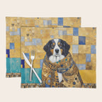 Klimt Dog with Colorful Shawl Placemat Gallery Image 1