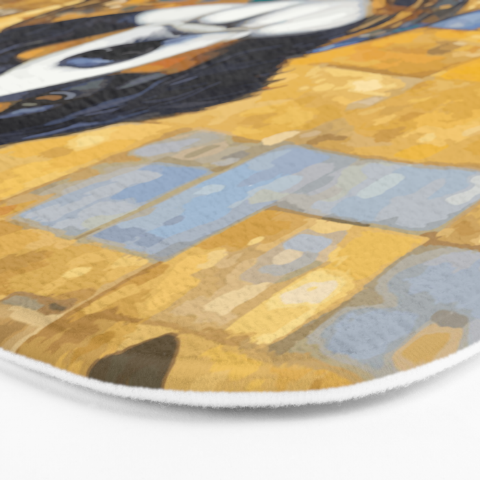 Klimt Dog with Colorful Shawl Bath Mat Gallery Image 3