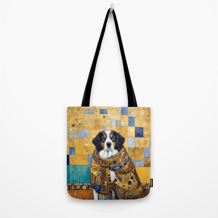Klimt Dog with Colorful Shawl Tote Bag Gallery Image 2