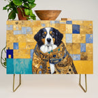 Klimt Dog with Colorful Shawl Credenza Gallery Image 1