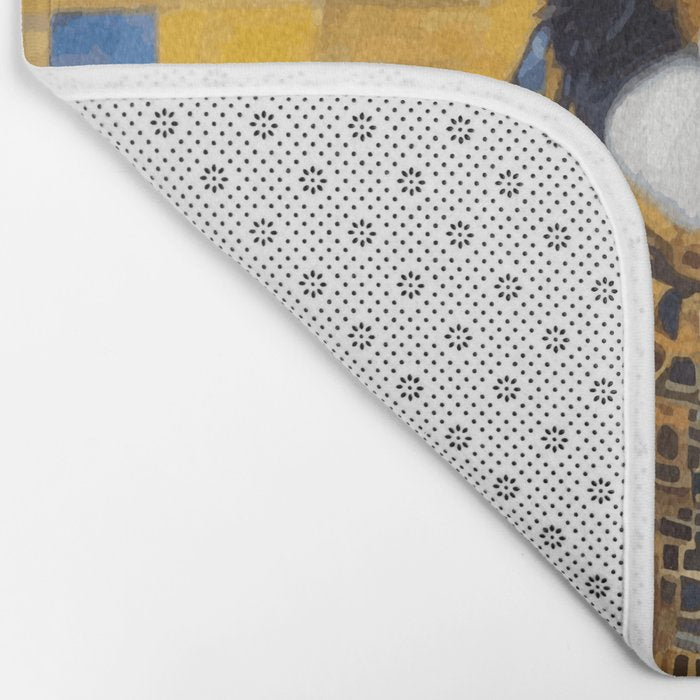 Klimt Dog with Colorful Shawl Bath Mat Gallery Image 2