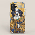 Klimt Dog with Colorful Shawl iPhone Case Gallery Image 1