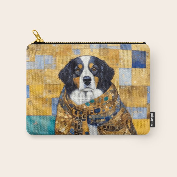 Klimt Dog with Colorful Shawl Carry All Pouch Gallery Image 1