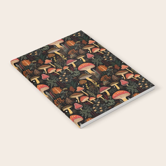 Dark Forest Magic Mushrooms Art Notebook Gallery Image 2