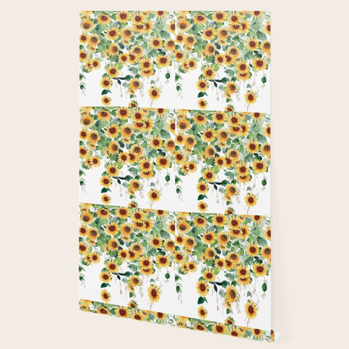Sunflowers and Eucalyptus Garland  Wallpaper Gallery Image 2