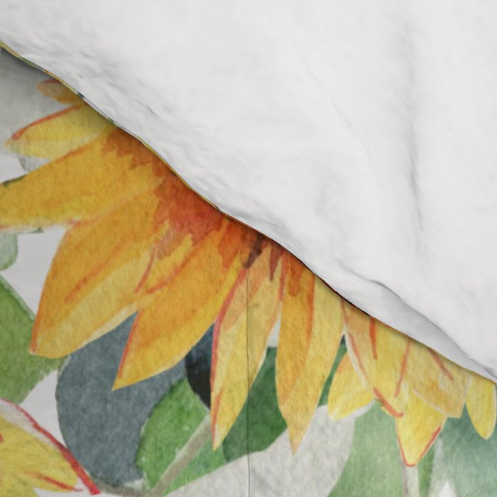 Sunflowers and Eucalyptus Garland  Comforter Gallery Image 4