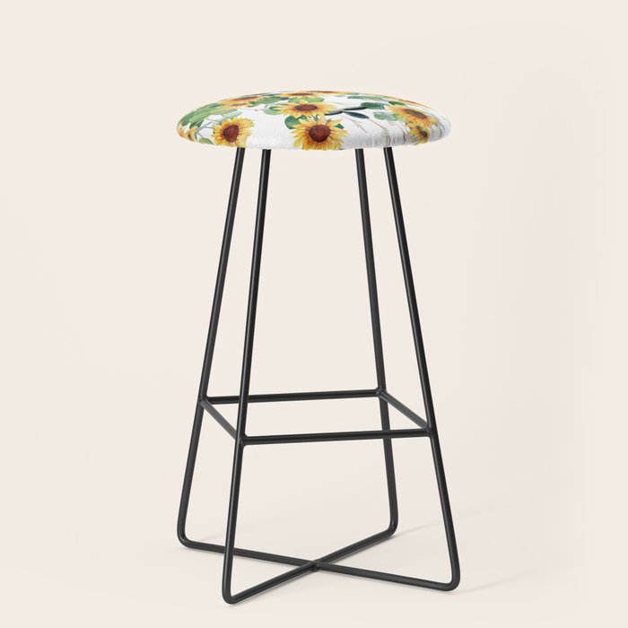 Sunflowers and Eucalyptus Garland  Stool Gallery Image 1