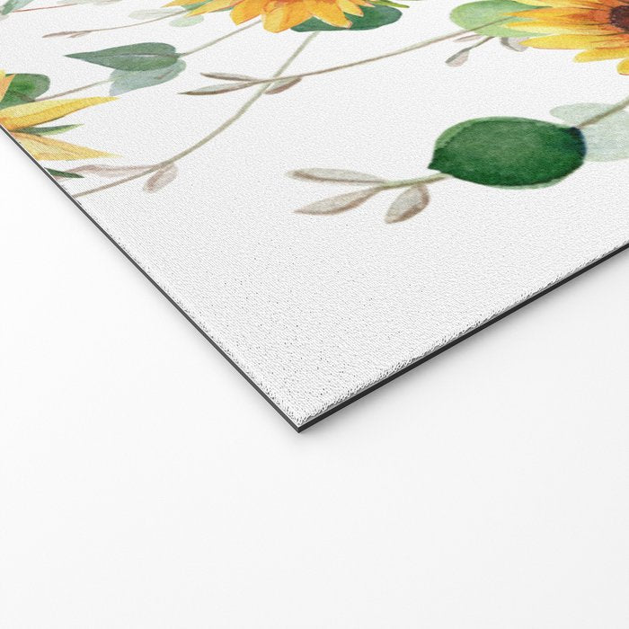 Sunflowers and Eucalyptus Garland  Welcome Mat Gallery Image 2