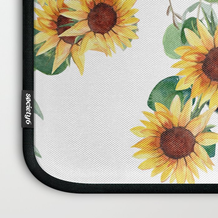 Sunflowers and Eucalyptus Garland  Laptop Sleeve Gallery Image 3