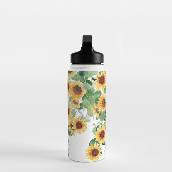 Sunflowers and Eucalyptus Garland  Water Bottle Gallery Image 3