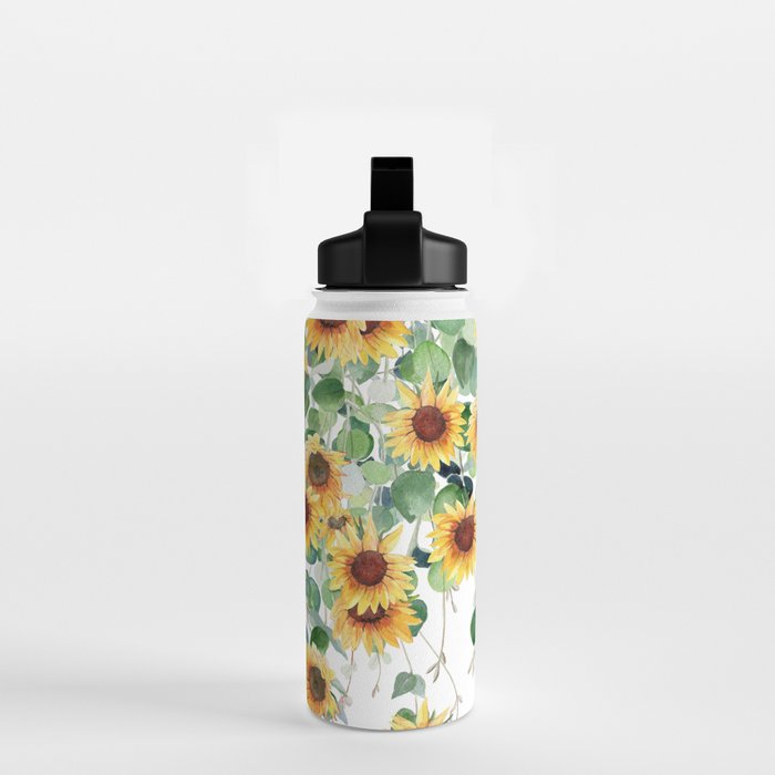 Sunflowers and Eucalyptus Garland  Water Bottle Gallery Image 2