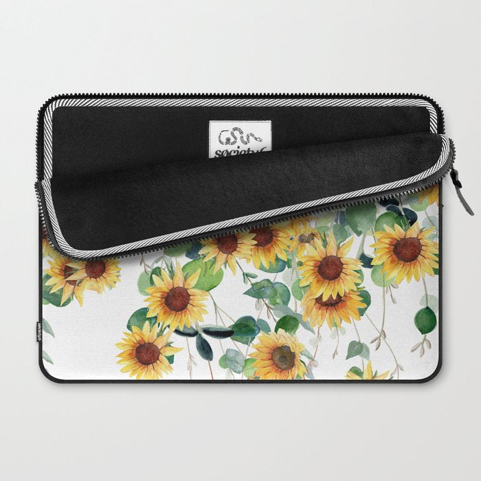 Sunflowers and Eucalyptus Garland  Laptop Sleeve Gallery Image 2