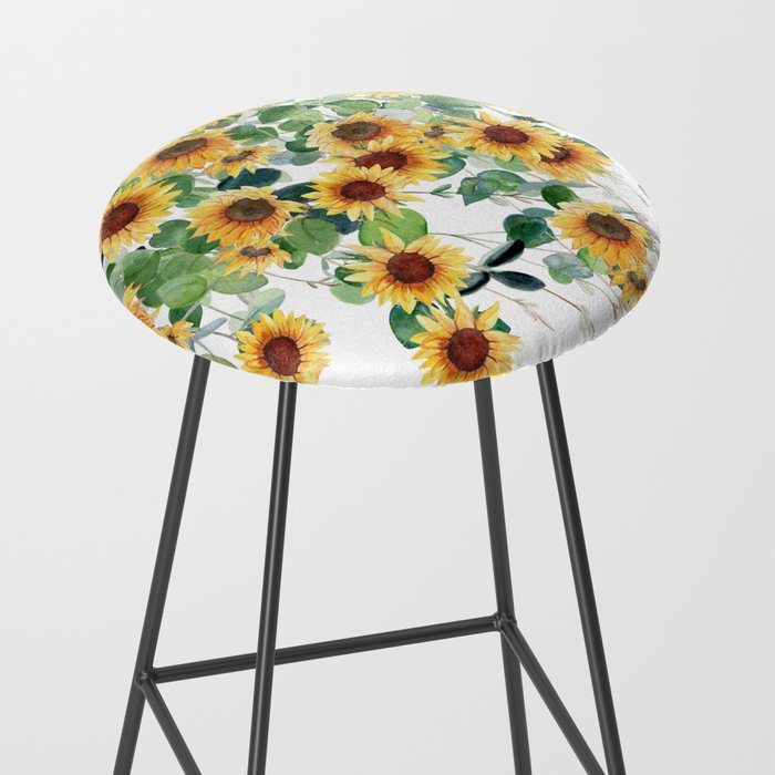 Sunflowers and Eucalyptus Garland  Stool Gallery Image 2