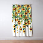 Sunflowers and Eucalyptus Garland  Window Curtain Gallery Image 3