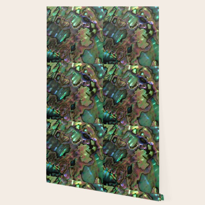 Oil Slick Abalone Mother Of Pearl Wallpaper Gallery Image 2