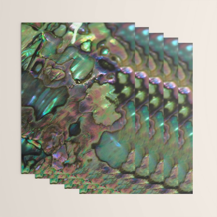 Oil Slick Abalone Mother Of Pearl Wrapping Paper Gallery Image 3