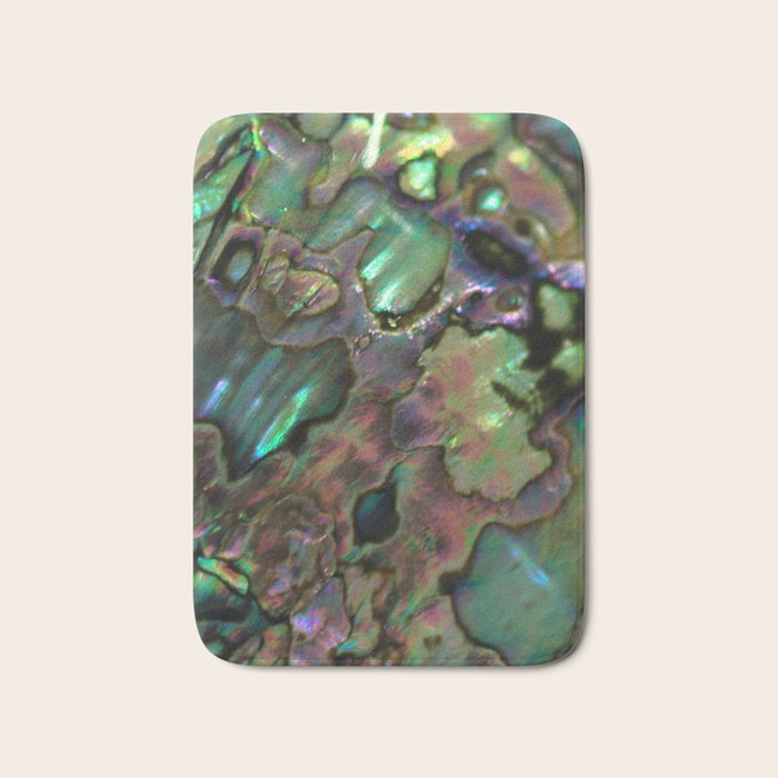 Oil Slick Abalone Mother Of Pearl Bath Mat Gallery Image 1