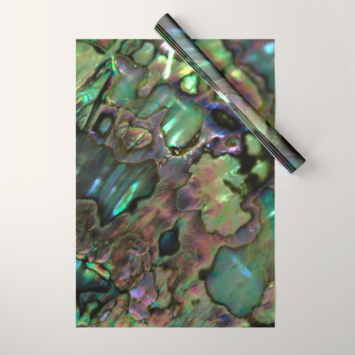 Oil Slick Abalone Mother Of Pearl Wrapping Paper Gallery Image 1