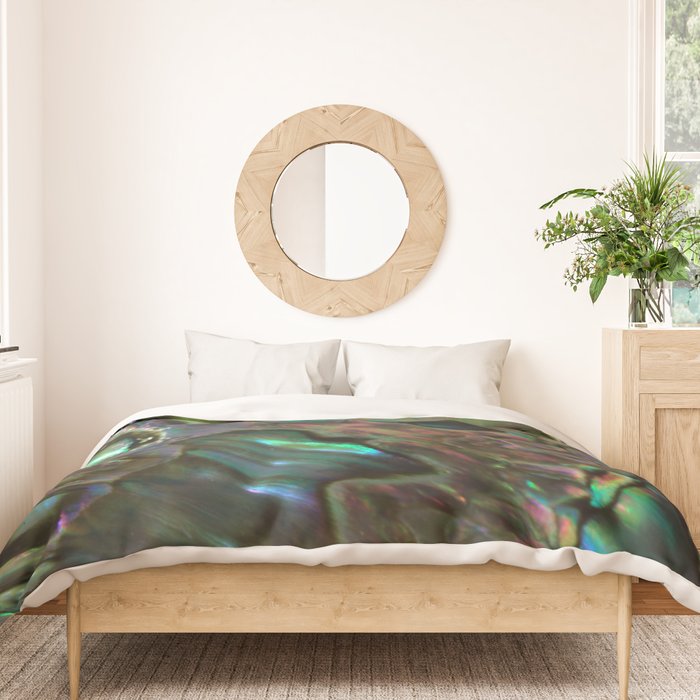 Oil Slick Abalone Mother Of Pearl Duvet Cover Gallery Image 3