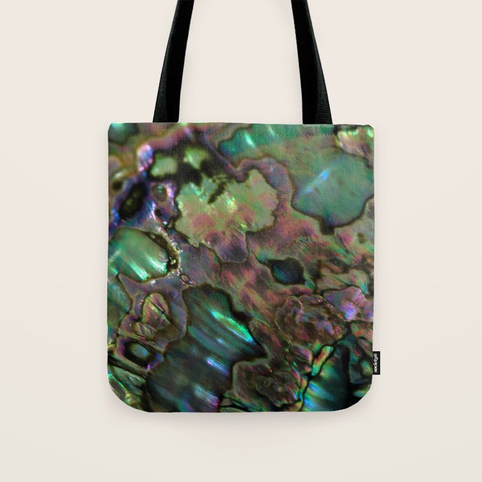 Oil Slick Abalone Mother Of Pearl Tote Bag Gallery Image 1
