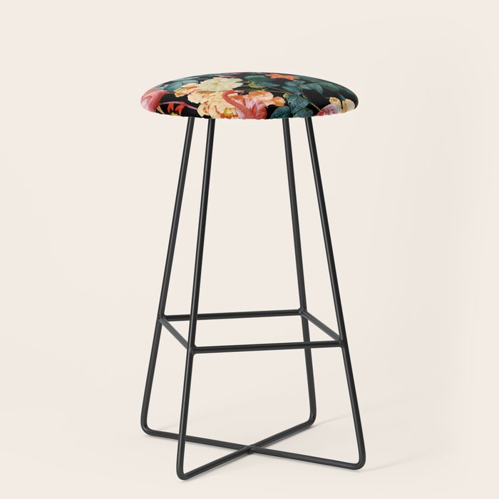 Floral and Flemingo II Pattern Stool Gallery Image 1