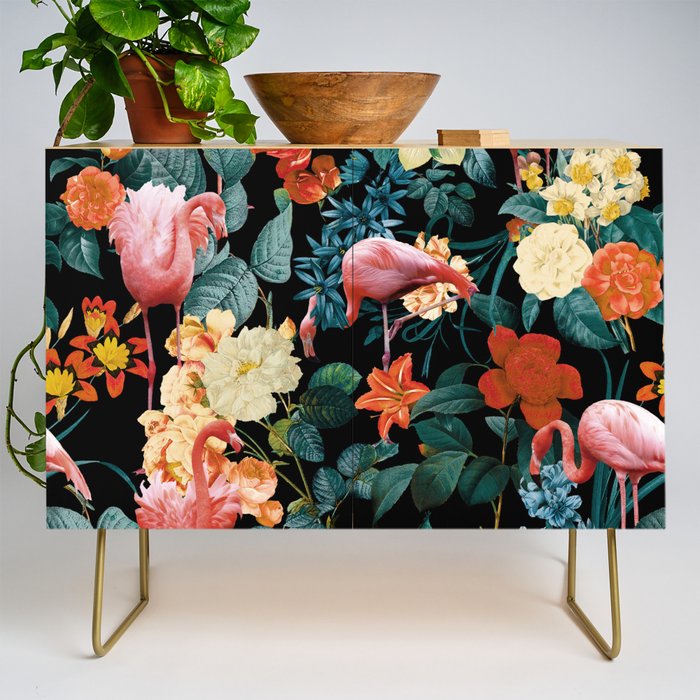 Floral and Flemingo II Pattern Credenza Gallery Image 1