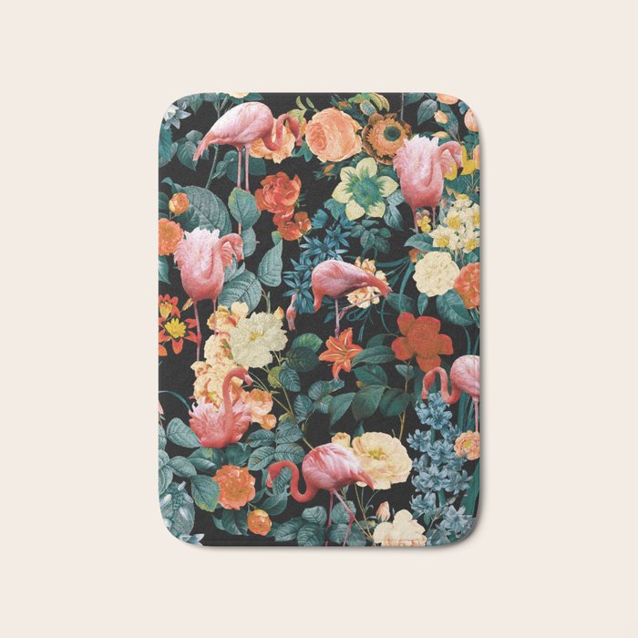 Floral and Flemingo II Pattern Bath Mat Gallery Image 1