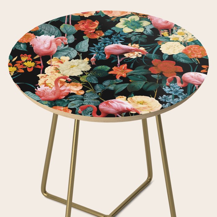 Floral and Flemingo II Pattern Side Table Gallery Image 2