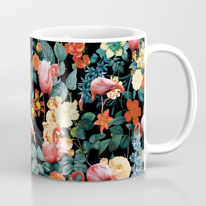 Floral and Flemingo II Pattern Coffee Mug Gallery Image 1