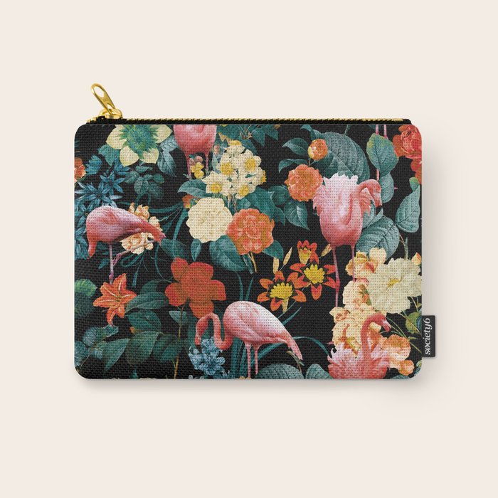 Floral and Flemingo II Pattern Carry All Pouch Gallery Image 1