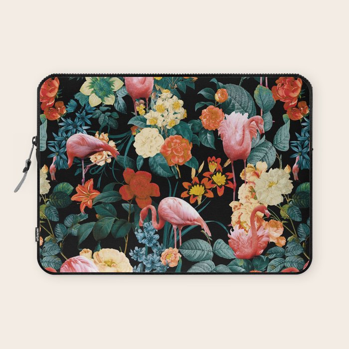 Floral and Flemingo II Pattern Laptop Sleeve Gallery Image 1