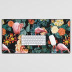Floral and Flemingo II Pattern Desk Mat Gallery Image 1