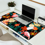 Floral and Flemingo II Pattern Desk Mat Gallery Image 2