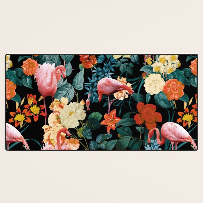 Floral and Flemingo II Pattern Desk Mat Gallery Image 3