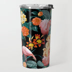 Floral and Flemingo II Pattern Travel Mug Gallery Image 2