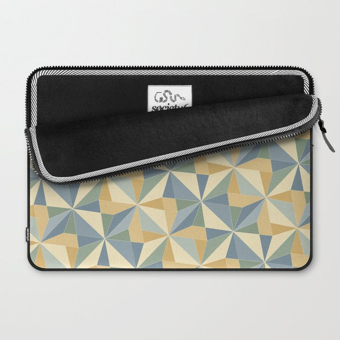 Kaleidoscope Tile Pattern XIV Neutral Earthy Pastel Laptop Sleeve Gallery Image 2