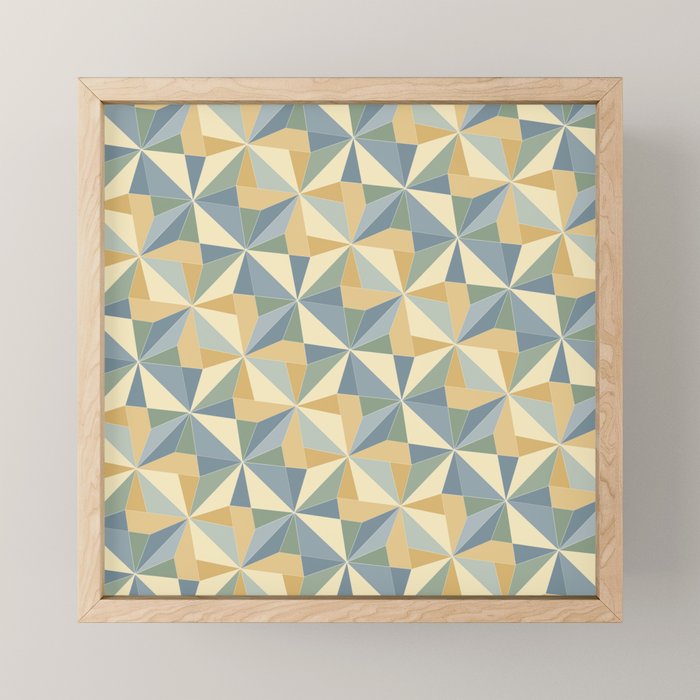 Kaleidoscope Tile Pattern XIV Neutral Earthy Pastel Mini Art Print Gallery Image 1