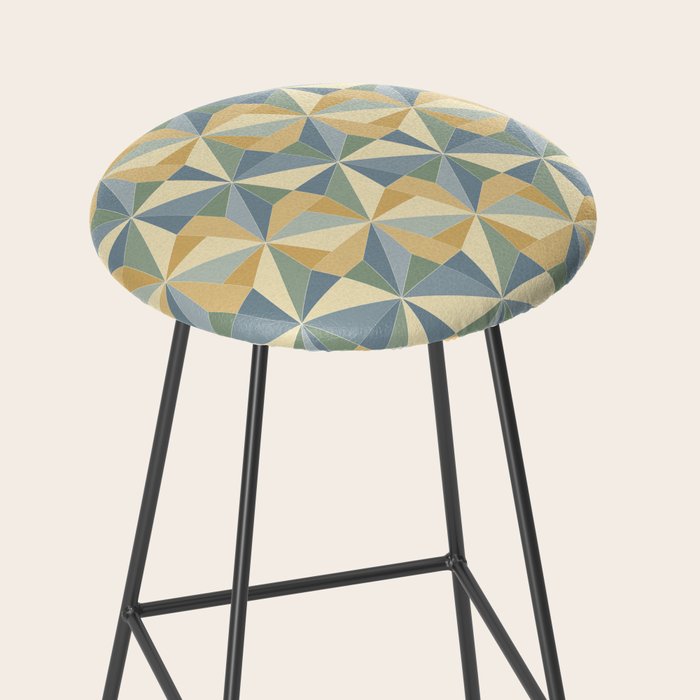 Kaleidoscope Tile Pattern XIV Neutral Earthy Pastel Stool Gallery Image 2